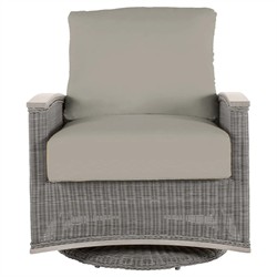Astoria Grey Sunbrella Oyster Aluminum Wicker Outdoor Lounge Chair|