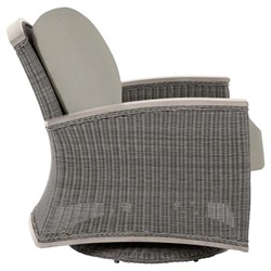 Astoria Grey Sunbrella Oyster Aluminum Wicker Outdoor Lounge Chair|