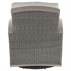Astoria Grey Sunbrella Oyster Aluminum Wicker Outdoor Lounge Chair|
