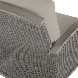 Astoria Grey Sunbrella Oyster Aluminum Wicker Outdoor Lounge Chair|