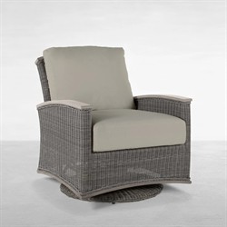 Astoria Grey Sunbrella Oyster Aluminum Wicker Outdoor Lounge Chair|