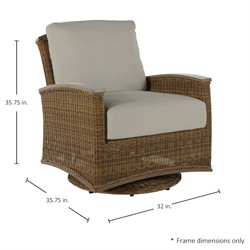 Astoria Grey Sunbrella Brown Aluminum Wicker Outdoor Lounge Chair|