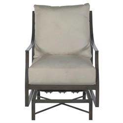 Monaco French Country Grey Sunbrella Spring Outdoor Lounge Chair|