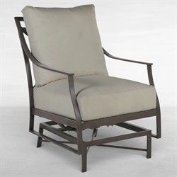Monaco French Country Grey Sunbrella Spring Outdoor Lounge Chair|