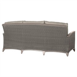 Astoria Grey Sunbrella Oyster Aluminum Wicker Outdoor Sofa - 85"|