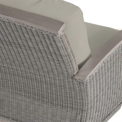 Astoria Grey Sunbrella Oyster Aluminum Wicker Outdoor Sofa - 85"|