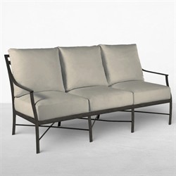 Monaco French Country Grey Sunbrella Outdoor Sofa - 75"|