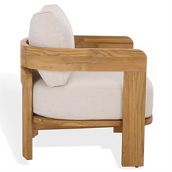 Thiago Modern Classic Natural Teak Wood Outdoor Arm Chair|