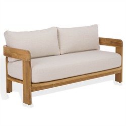 Thiago Modern Classic Natural Teak Wood Outdoor Sofa - 70"|