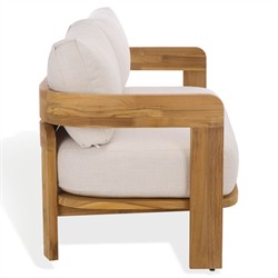 Thiago Modern Classic Natural Teak Wood Outdoor Sofa - 70"|