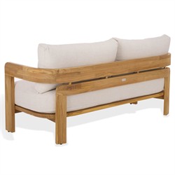 Thiago Modern Classic Natural Teak Wood Outdoor Sofa - 70"|