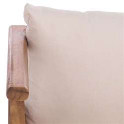 Alba Rustic Lodge Brown Teak Outdoor Arm Chair - Set of 2|