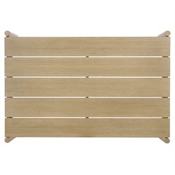 Darla Coastal Beach Natural Wood Rectangular Outdoor Coffee Table|