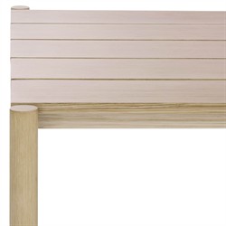 Darla Coastal Beach Natural Wood Rectangular Outdoor Coffee Table|