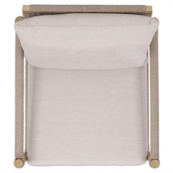 Darla Coastal Beach Grey Woven Outdoor Patio Arm Chair|