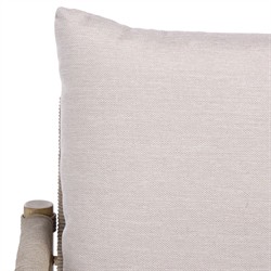 Darla Coastal Beach Grey Woven Outdoor Patio Arm Chair|