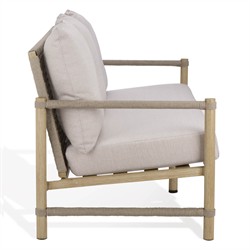 Darla Coastal Beach Grey Woven Outdoor Sofa - 82"|