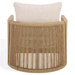Fiora Coastal Beach Woven Hyacinth Natural Teak Outdoor Arm Chair|