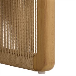 Fiora Coastal Beach Woven Hyacinth Natural Teak Outdoor Arm Chair|