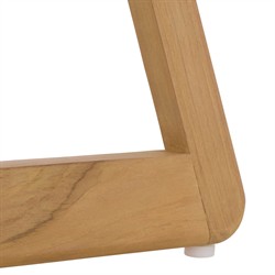 Fiora Coastal Beach Natural Teak Wood Round Outdoor Coffee Table|