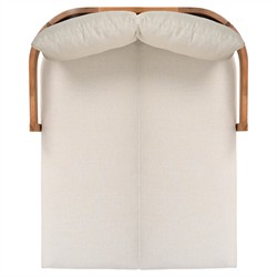 Kenzo Modern Classic Natural Acacia Wood Outdoor Double Chaise Lounge|