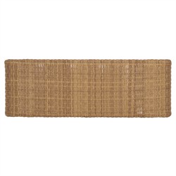 Emmie Coastal Beach Natural Faux Wicker Outdoor Dining Bench|