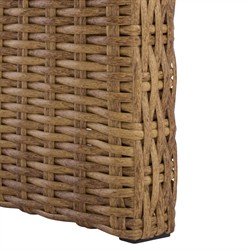 Emmie Coastal Beach Natural Faux Wicker Outdoor Dining Bench|
