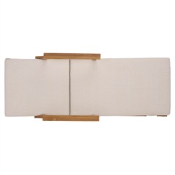 Camila Coastal Beach Natural Teak Outdoor Chaise Lounge|