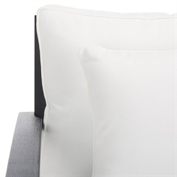 Camila Coastal Beach Black Outdoor Lounge Arm Chair|