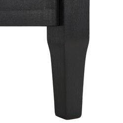 Camila Coastal Beach Black Outdoor Lounge Arm Chair|