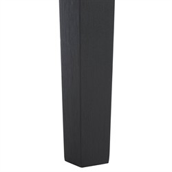 Camila Coastal Beach Black Wood Rectangular Outdoor Coffee Table|