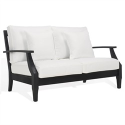 Camila Coastal Beach Black Outdoor Loveseat|