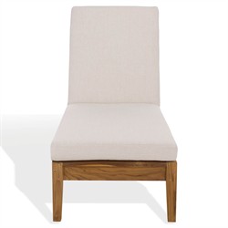 Isla Coastal Beach Natural Teak Outdoor Chaise Lounge|