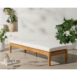 Isla Coastal Beach Natural Teak Outdoor Chaise Lounge|