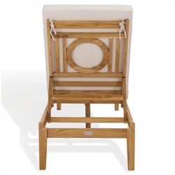 Isla Coastal Beach Natural Teak Outdoor Chaise Lounge|