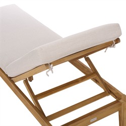 Isla Coastal Beach Natural Teak Outdoor Chaise Lounge|