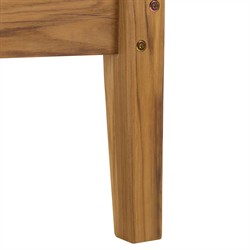 Isla Coastal Beach Natural Teak Outdoor Chaise Lounge|