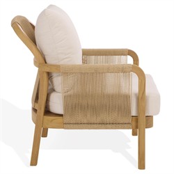 Nina Coastal Beach Natural Teak Outdoor Arm Chair|