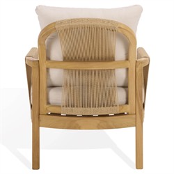 Nina Coastal Beach Natural Teak Outdoor Arm Chair|