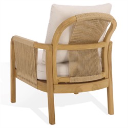 Nina Coastal Beach Natural Teak Outdoor Arm Chair|