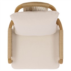 Nina Coastal Beach Natural Teak Outdoor Arm Chair|