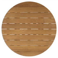 Nina Coastal Beach Natural Teak Round Outdoor Coffee Table|