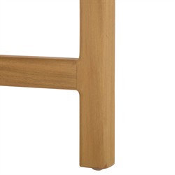 Nina Coastal Beach Natural Teak Round Outdoor Coffee Table|