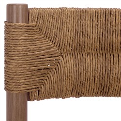 Ramon Coastal Beach Natural Faux Rattan Woven Outdoor Bar Stool - Set of 2|