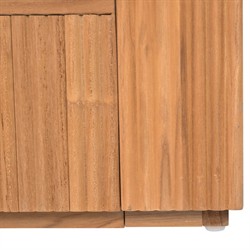 Lucian Coastal Beach Natural Reeded Teak Outdoor Patio Arm Chair|