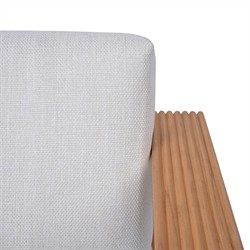 Lucian Coastal Beach Natural Reeded Teak Outdoor Patio Sofa - 80"|