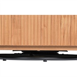 Lucian Coastal Beach Natural Reeded Teak Outdoor Swivel Arm Chair|