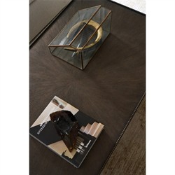 Shara Updated Traditional Brown Oak Rectangular Coffee Table|