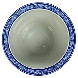 Velora French Country Blue Stoneware Chinoiserie Planter|