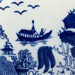 Velora French Country Blue Stoneware Chinoiserie Planter|